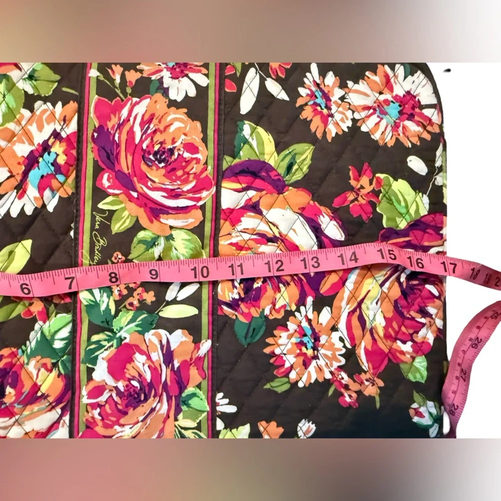 Vera Bradley Laptop Case Quilted English Rose Pattern Design